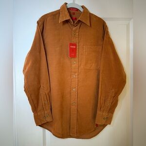 Izod Men's Tan Casual Button Down Shirt Size S